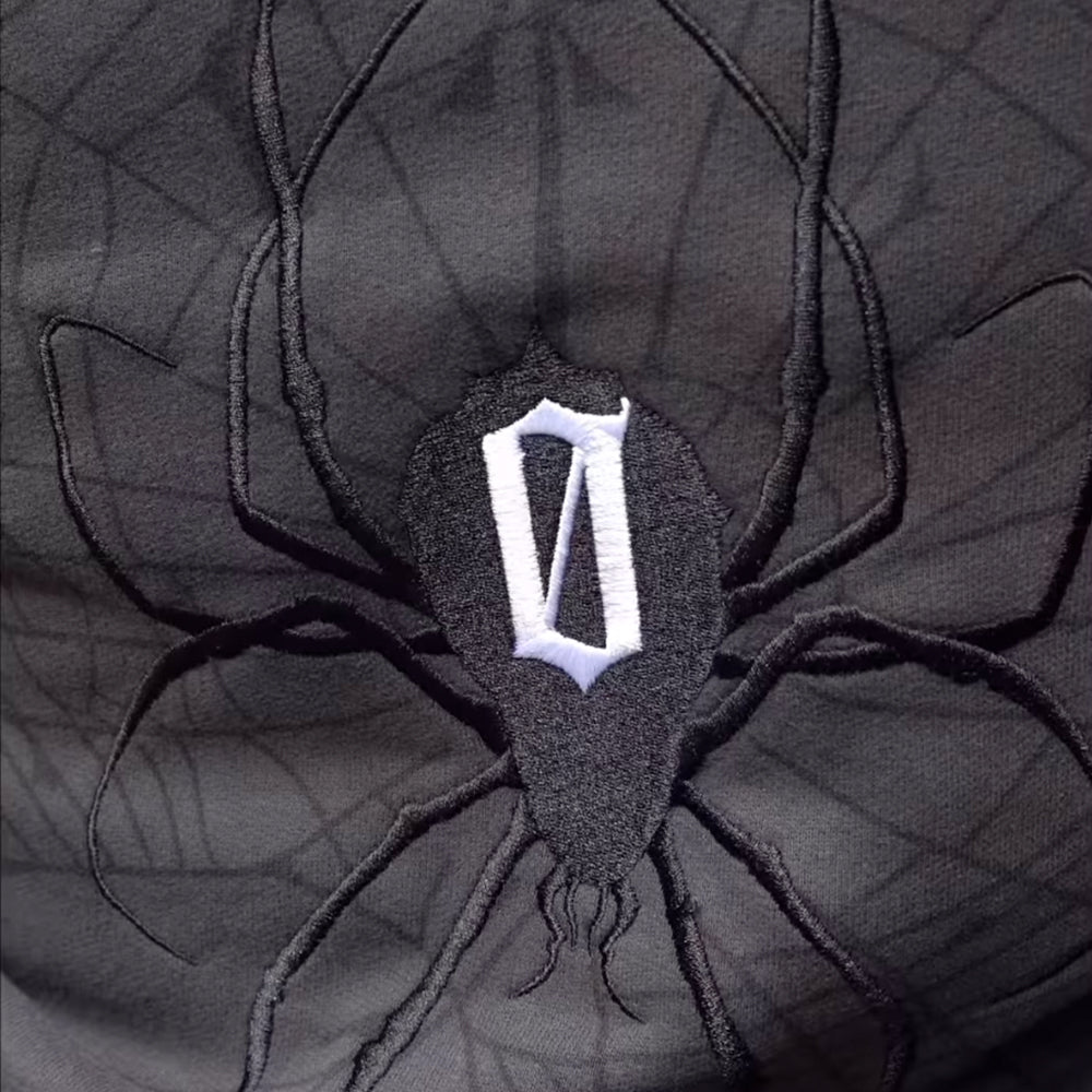 Arachnid Embroidery Hoodie - Street Style Statement
