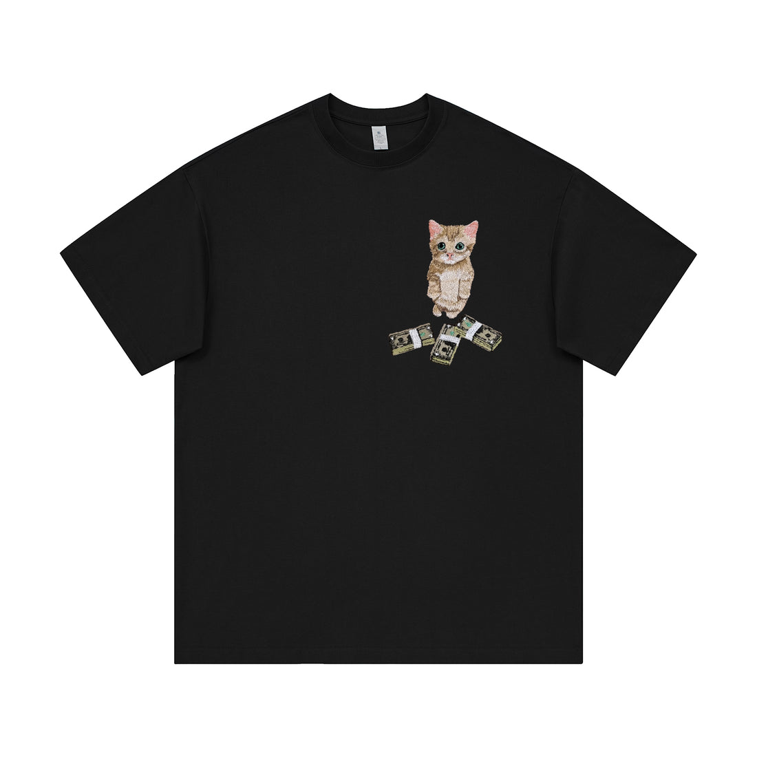 Must-Have Kitty Embroidered T-Shirt