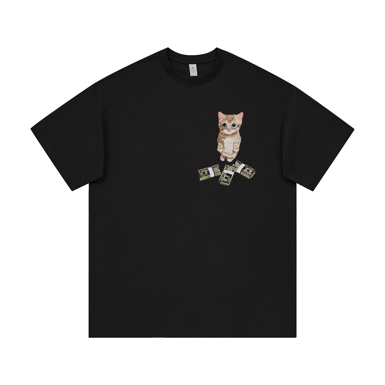 Must-Have Kitty Embroidered T-Shirt