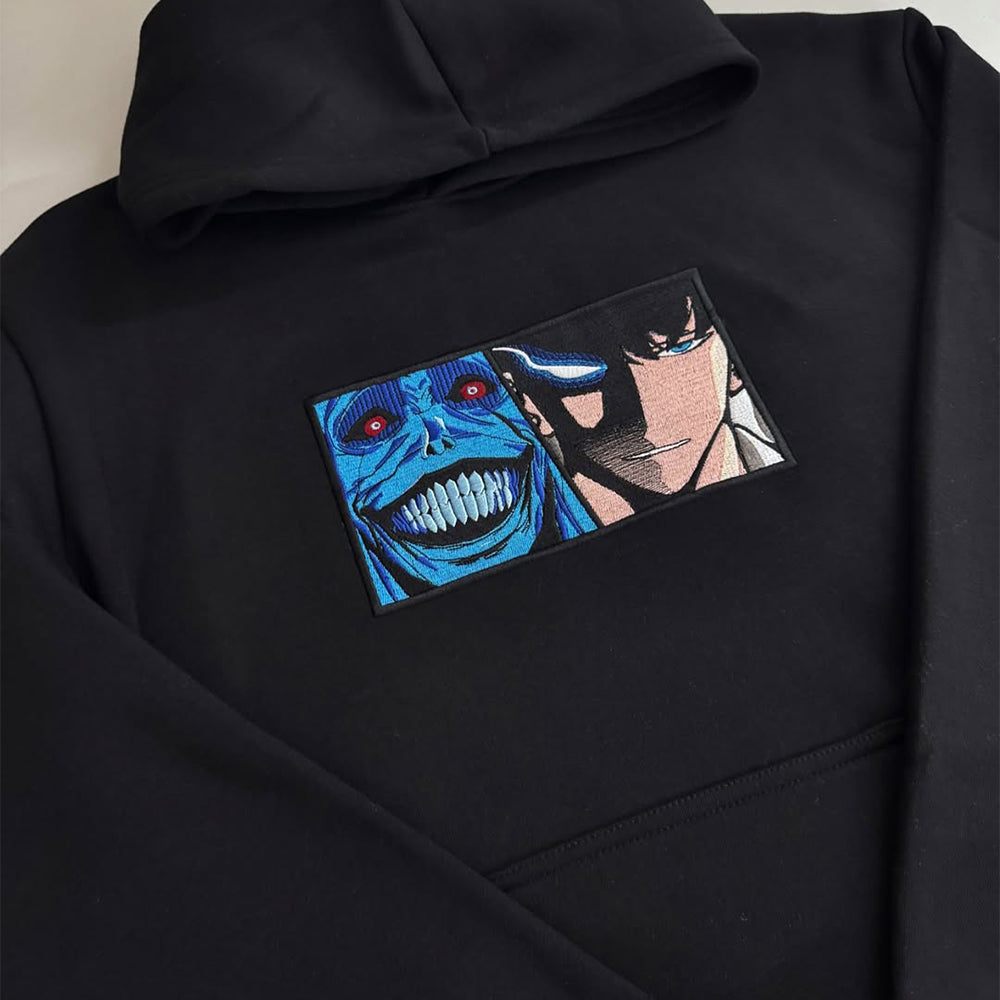 Embroidered Anime Pulse Hoodie