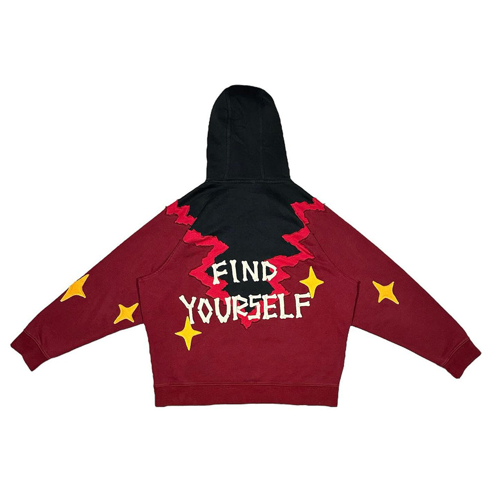 Fractured Skull Patchwork Hoodie