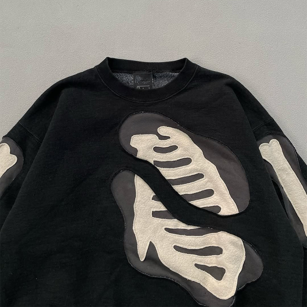 Skeleton Panel Crewneck Sweatshirt