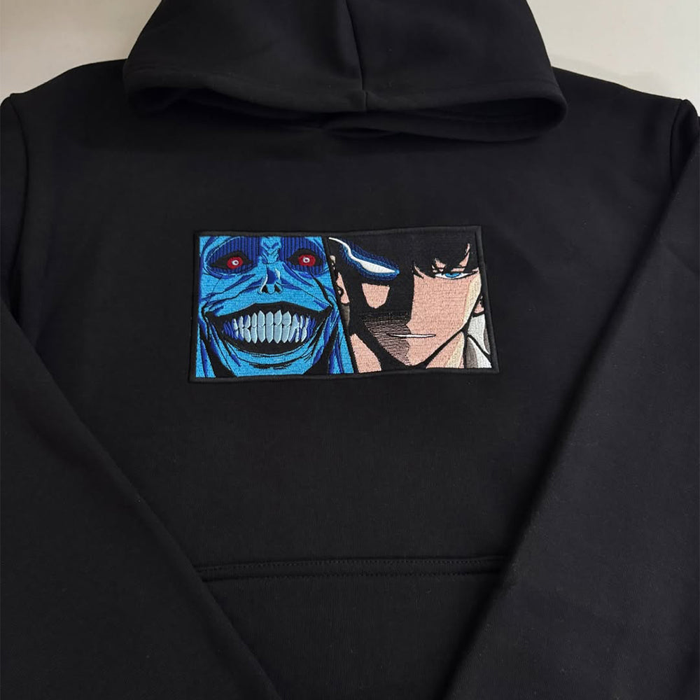 Embroidered Anime Pulse Hoodie