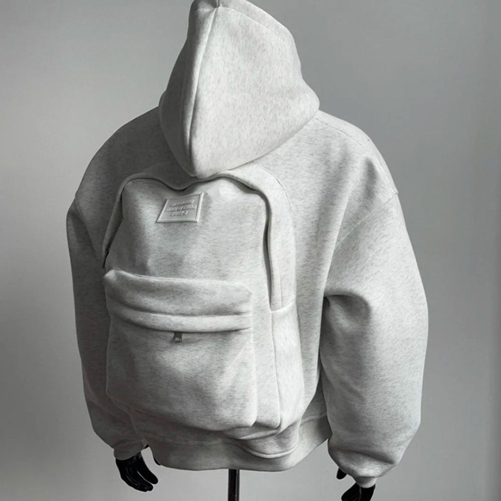 Back Satchel Zip-Up Hoodie