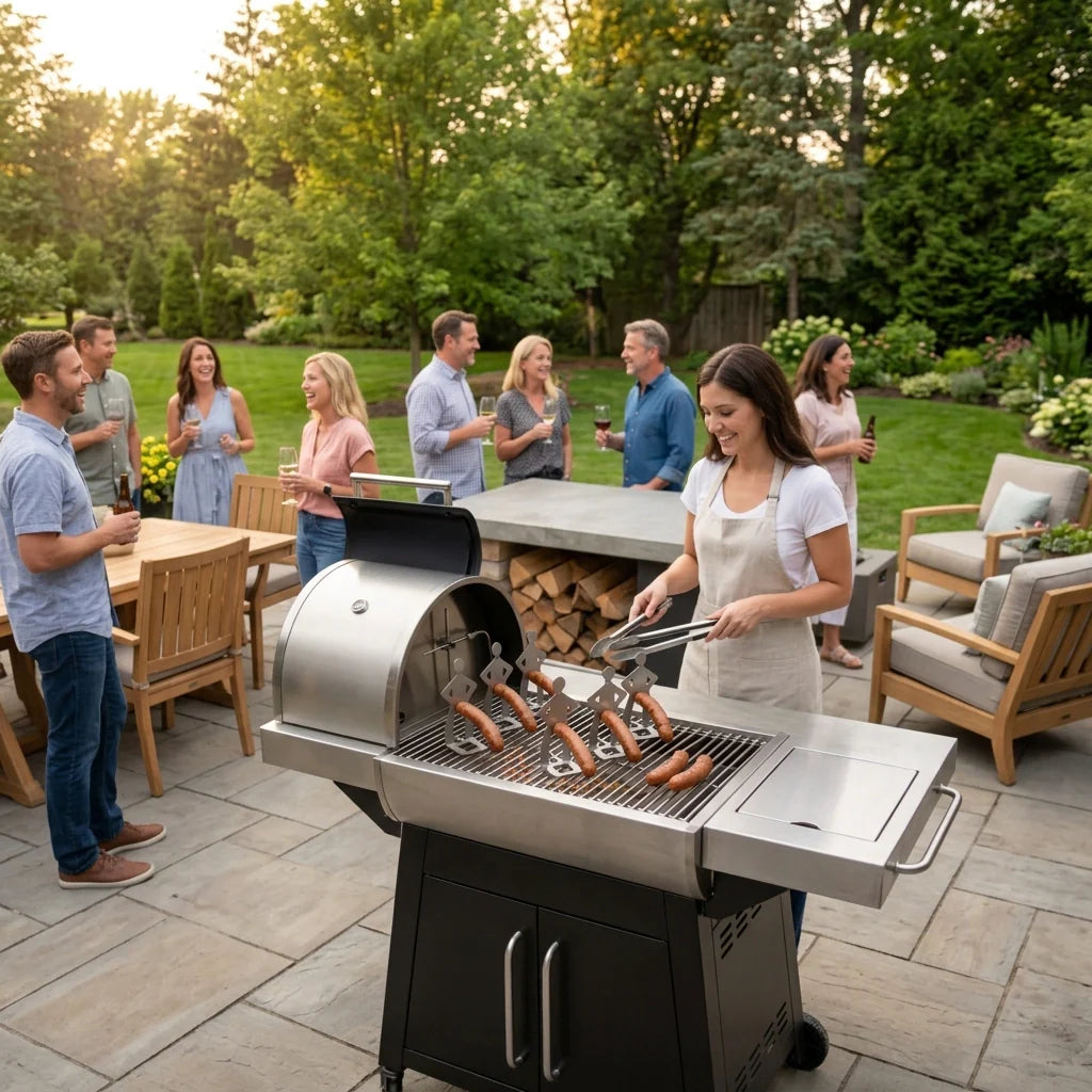 Funny Sausage BBQ Grill Holder Set