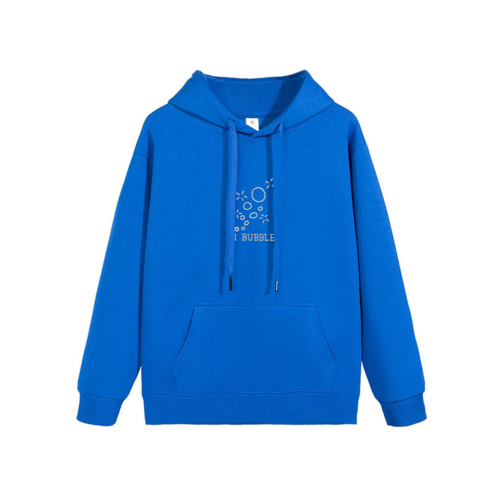 Embroidered CoupleAutumn And Winter Hooded Sweatshirt