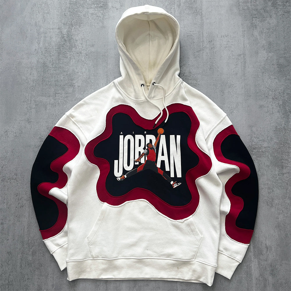Creative Patchwork Hooded Sweatshirt
