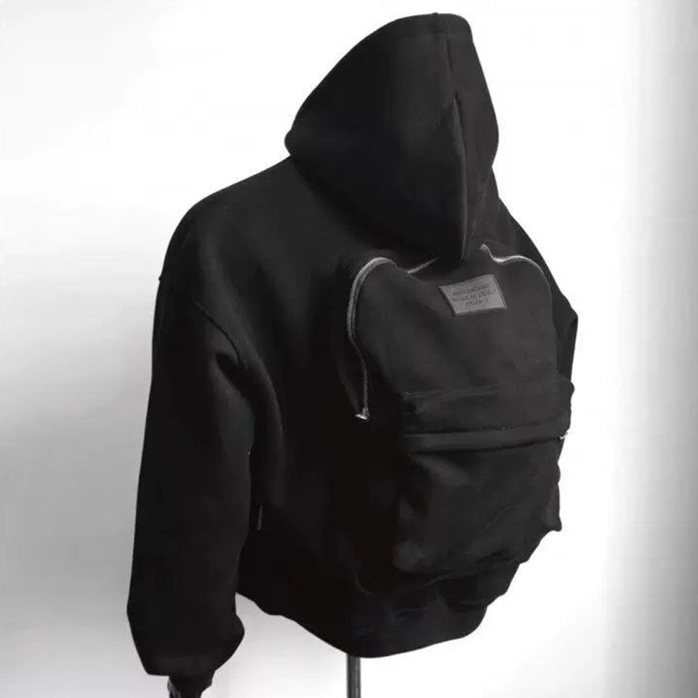 Back Satchel Zip-Up Hoodie