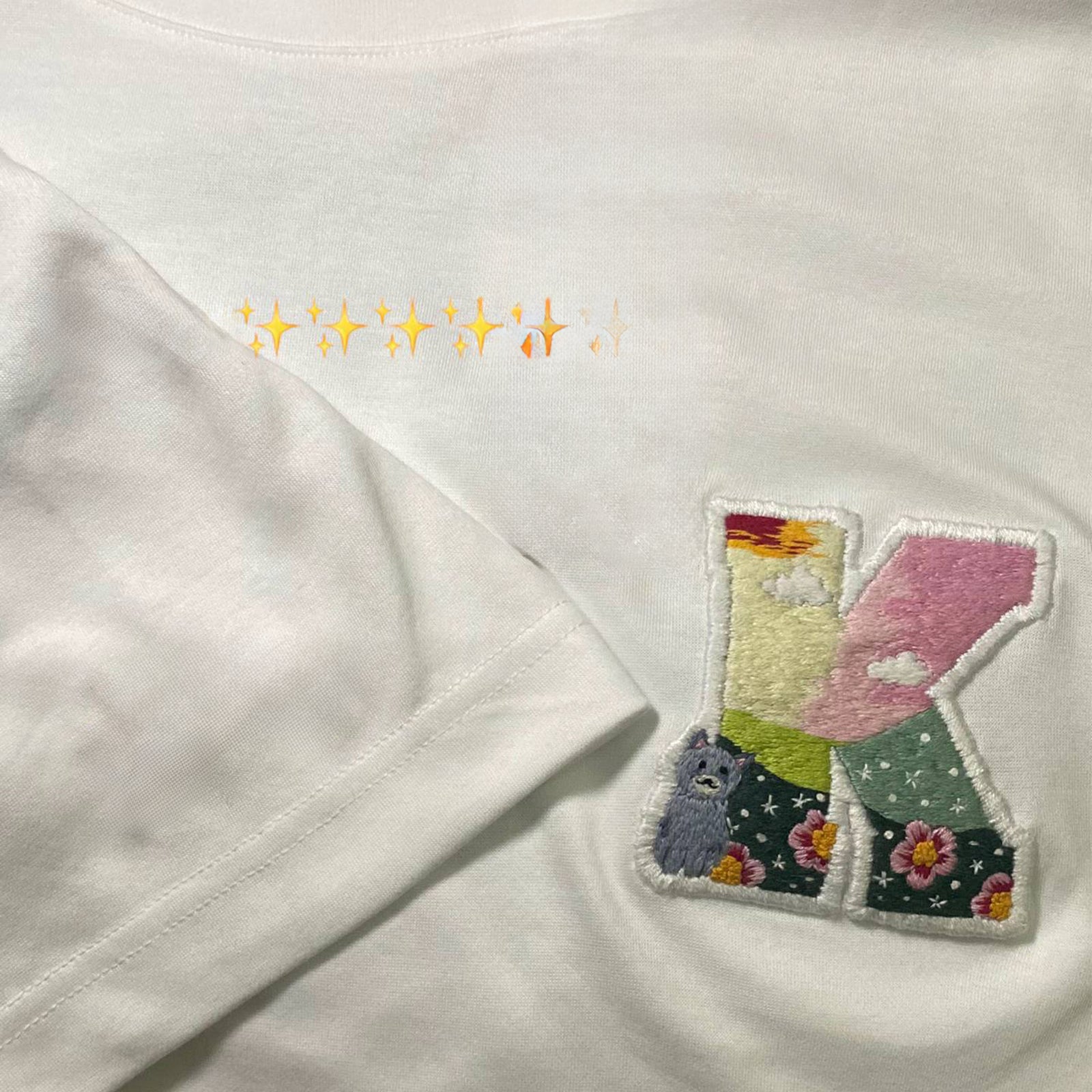 Custom Embroidered Letter T-Shirt