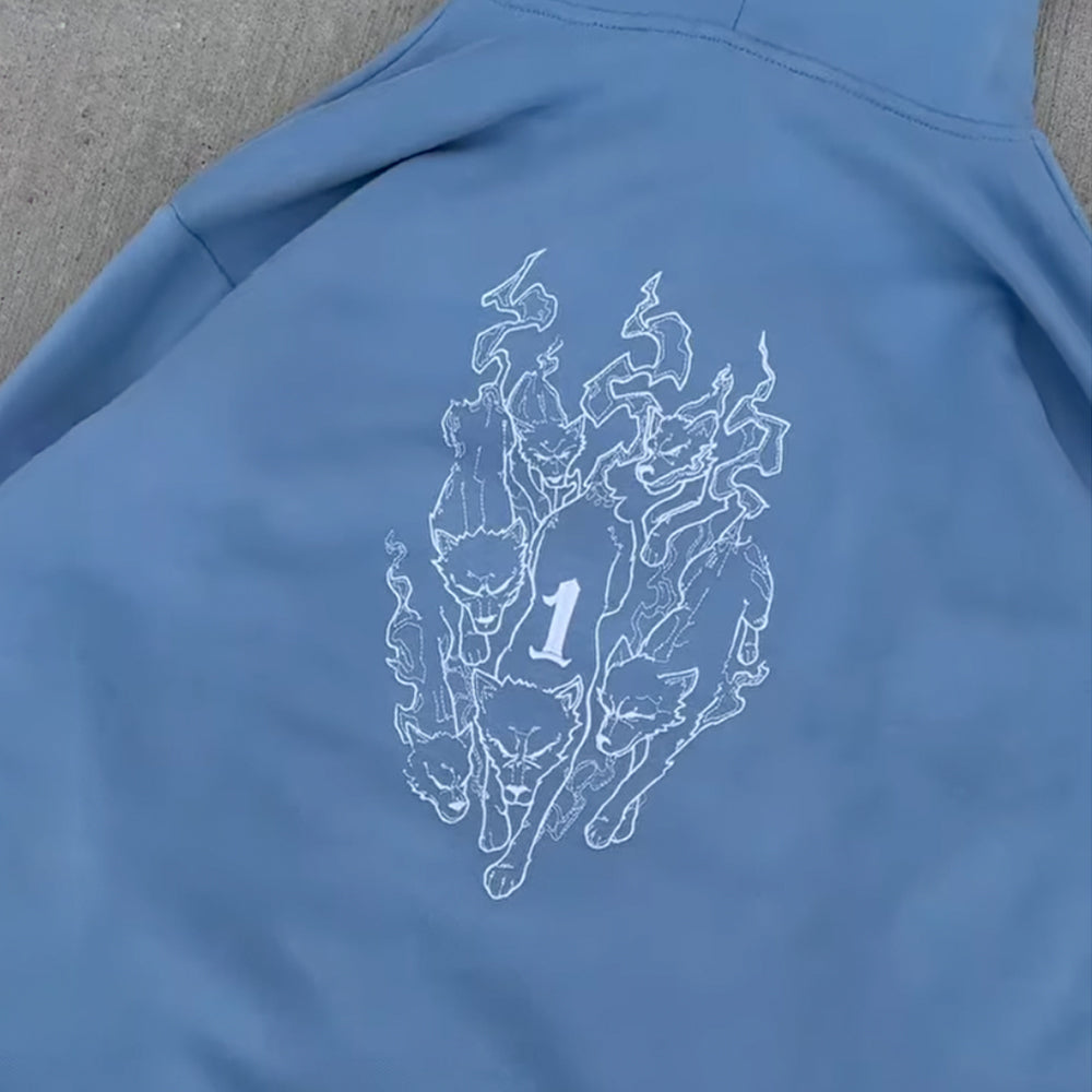 Premium Embroidered Anime Hoodie