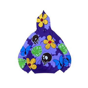Skull Bloom Patch Hoodie