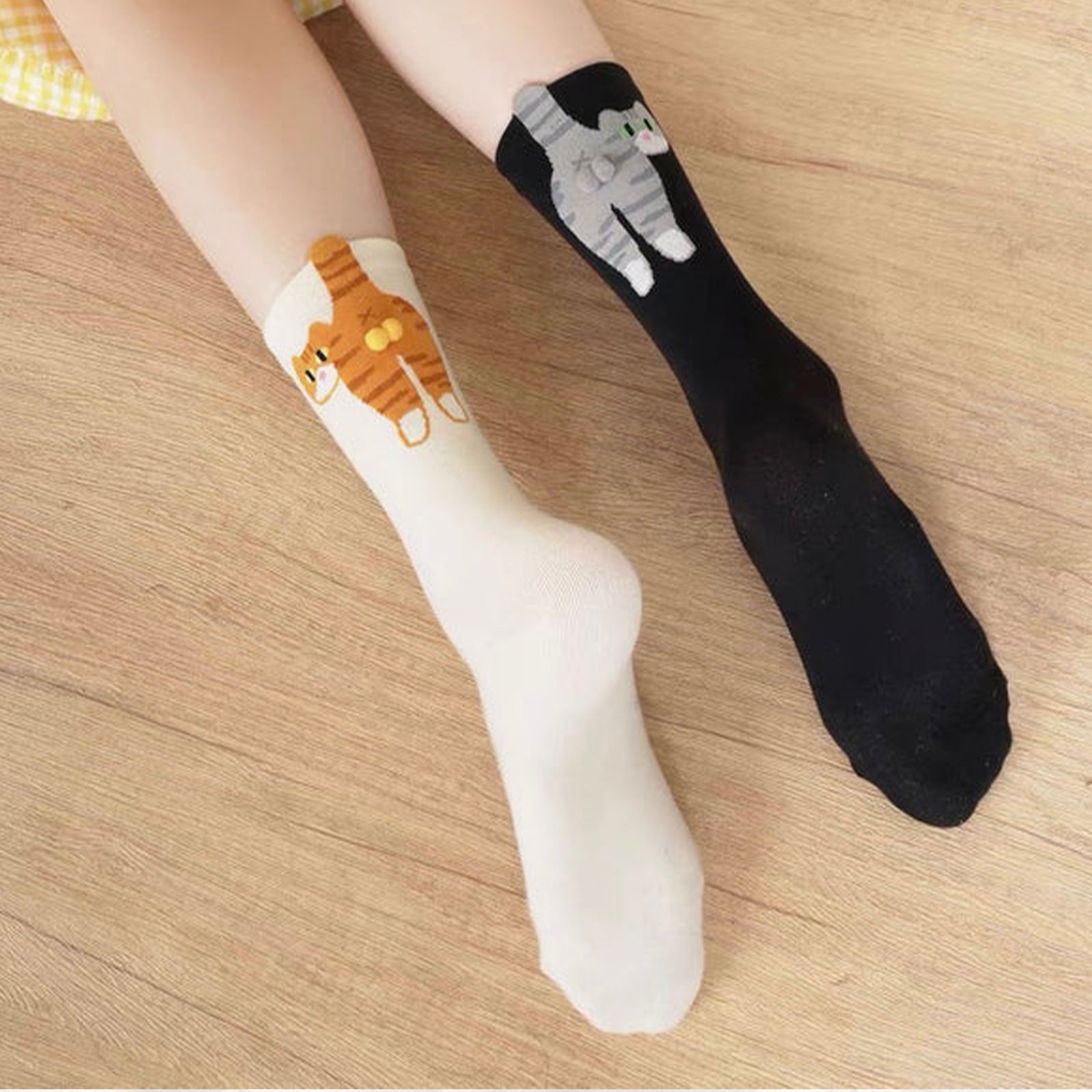 Playful 3D Kitty Socks