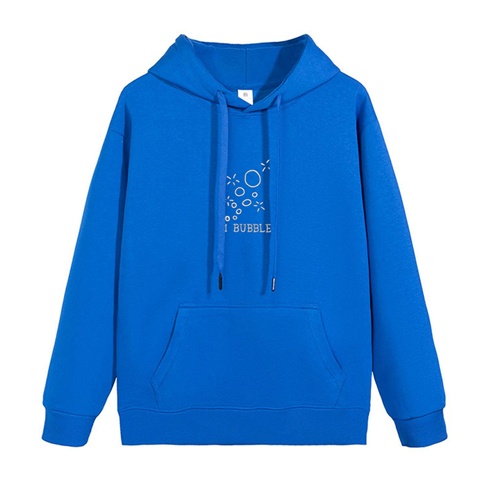Embroidered CoupleAutumn And Winter Hooded Sweatshirt