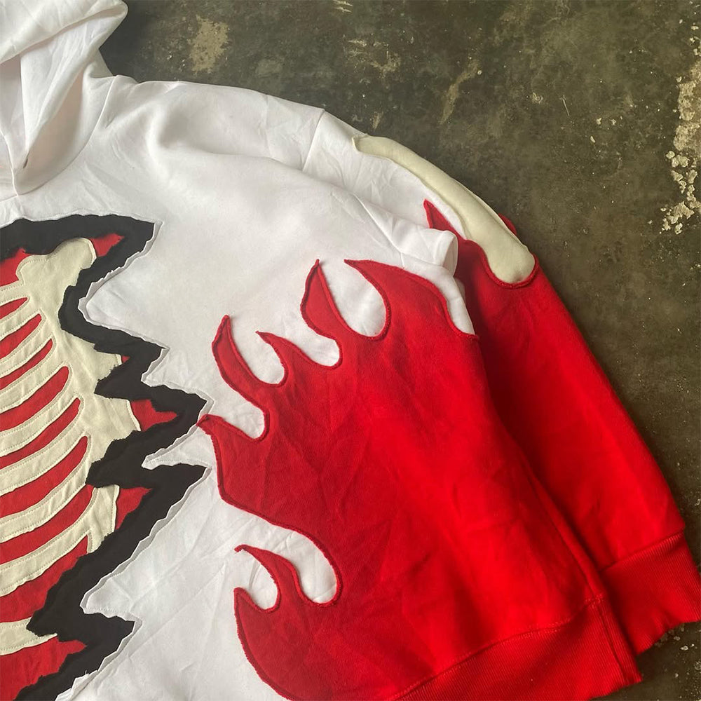 Patchwork Cut-and-Sew Hoodie