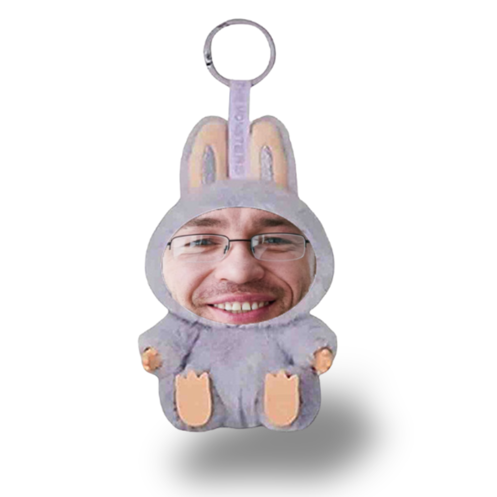 Custom Yebubu (Version 2) Plush Keychain – Personalized Face in Different Colors