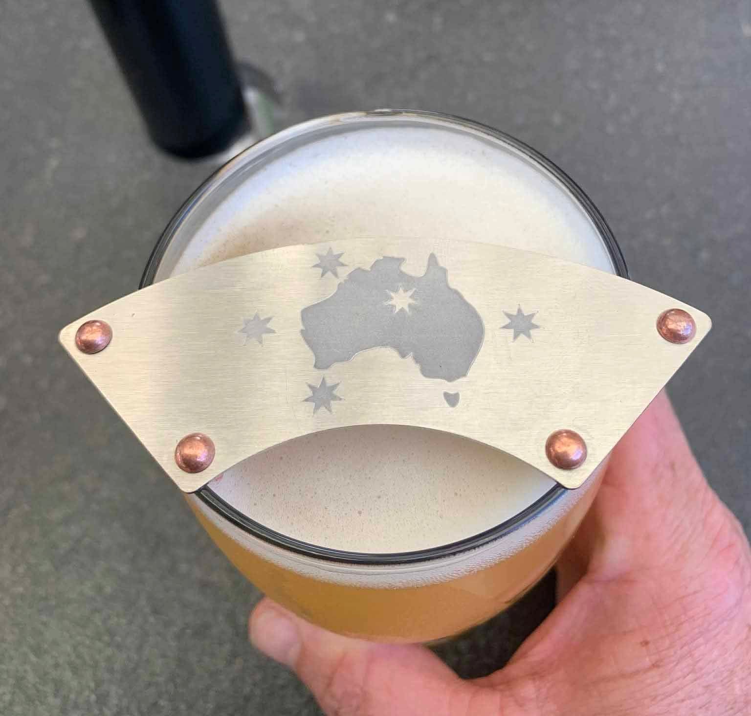 DryStache Stainless Moustache Guard - Southern Cross - Bush Ranger Australian Southern Cross Edition.
