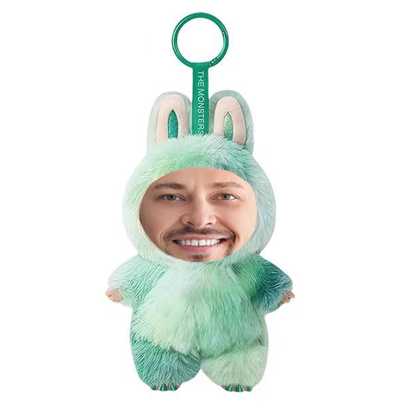 Funny Custom Yebubu Plush Keychain with Your Face (Version 3) – Perfect Gift In Different Colors