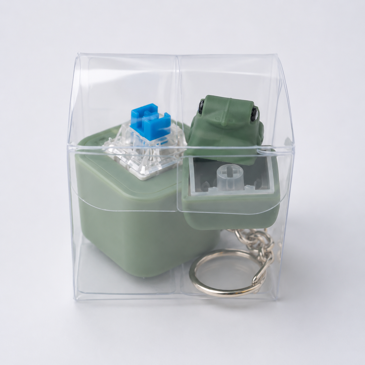 Rechargeable Frog Keycap Clicker Keychain – Cute Croak Sound Fidget Toy