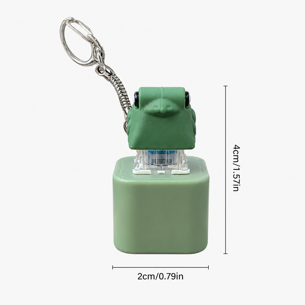Rechargeable Frog Keycap Clicker Keychain – Cute Croak Sound Fidget Toy