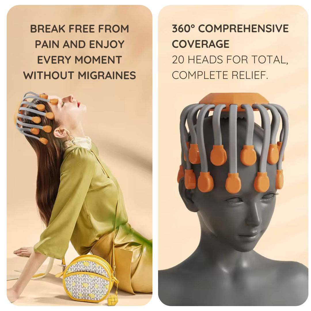 Electric Head Massager for Migraine Relief & Deep Relaxation