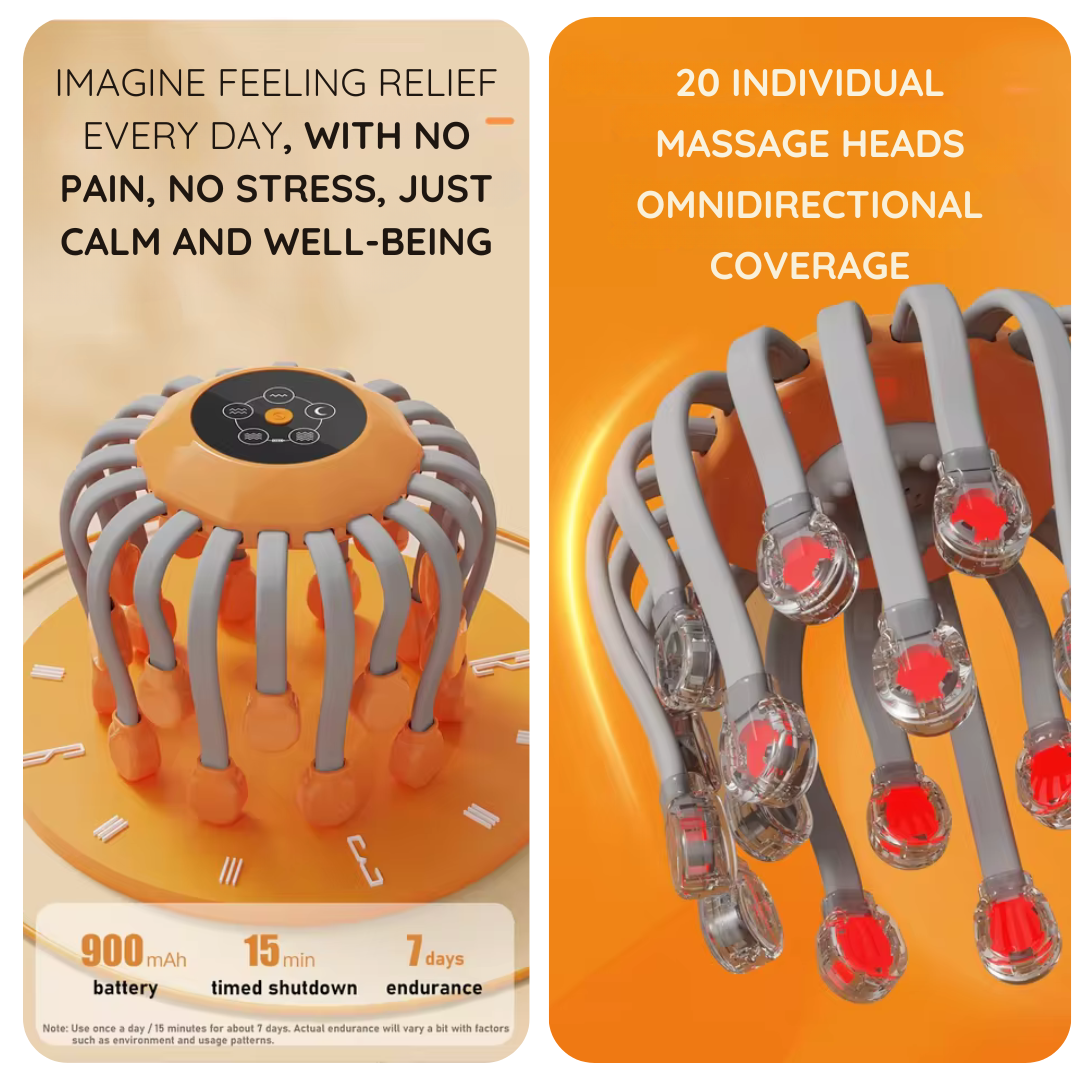 Electric Head Massager for Migraine Relief & Deep Relaxation