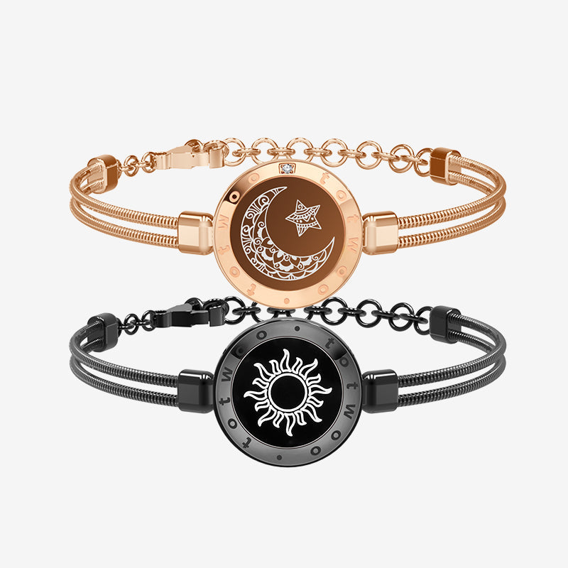 Sun & Moon Touch Bracelets with Milan Rope & Snake Chain and Figaro Chain