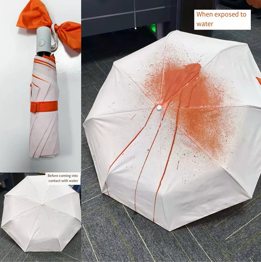 Blood Splatter Color-Changing Umbrella – Water-Activated Horror Effect Parasol