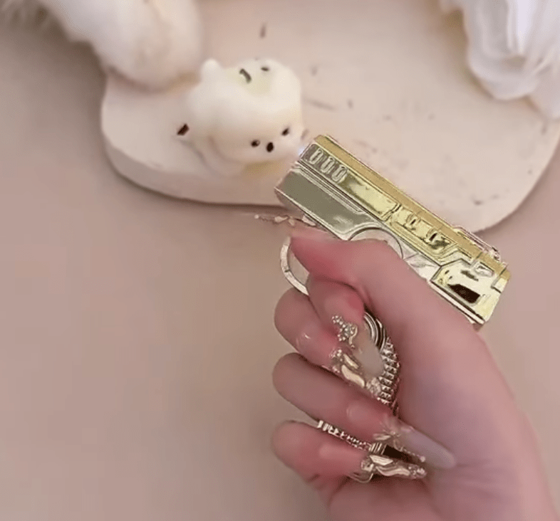 Multi Functional Folding Dual Form Decompression Gyro Gun Shaped Lighter