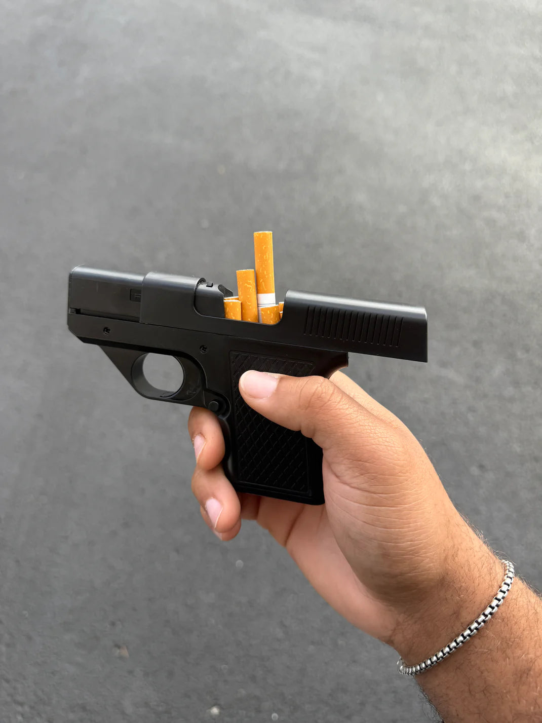 Tactical Jet Flame Lighter with Built-In Cigarette Holder