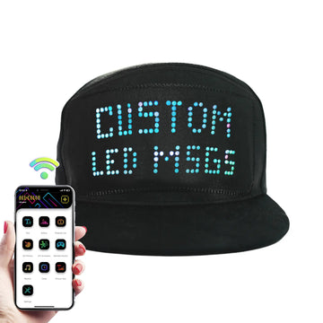 Customizable LED Hat Snapback Baseball Cap with Bluetooth