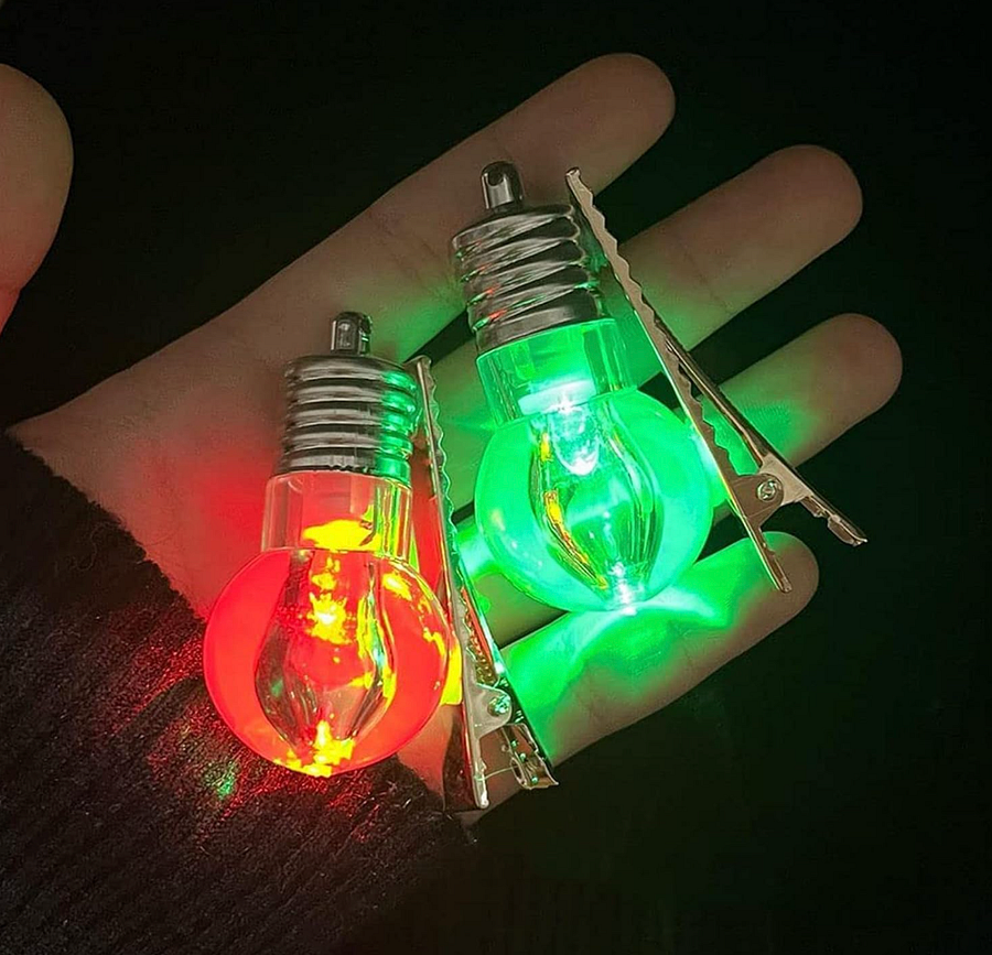 Funny LED Light Bulb Hair Clip