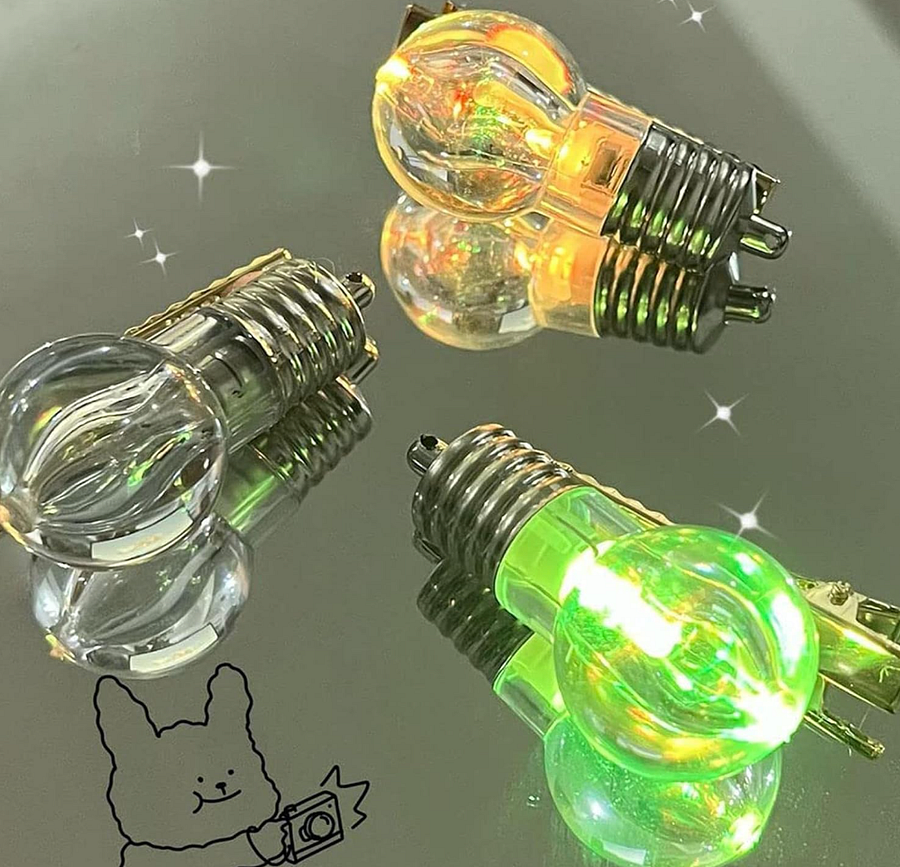 Funny LED Light Bulb Hair Clip