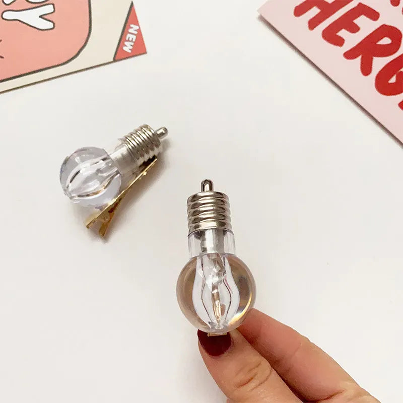 Funny LED Light Bulb Hair Clip