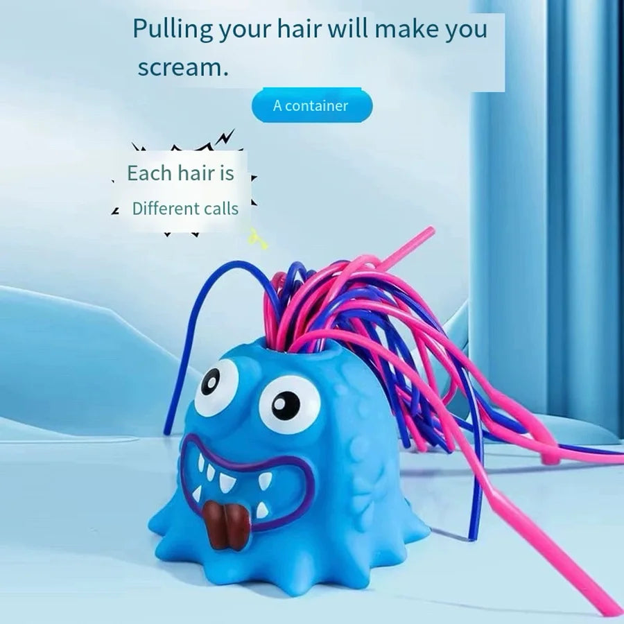 Fun Hair Pulling Fidget Screaming Monster Toys