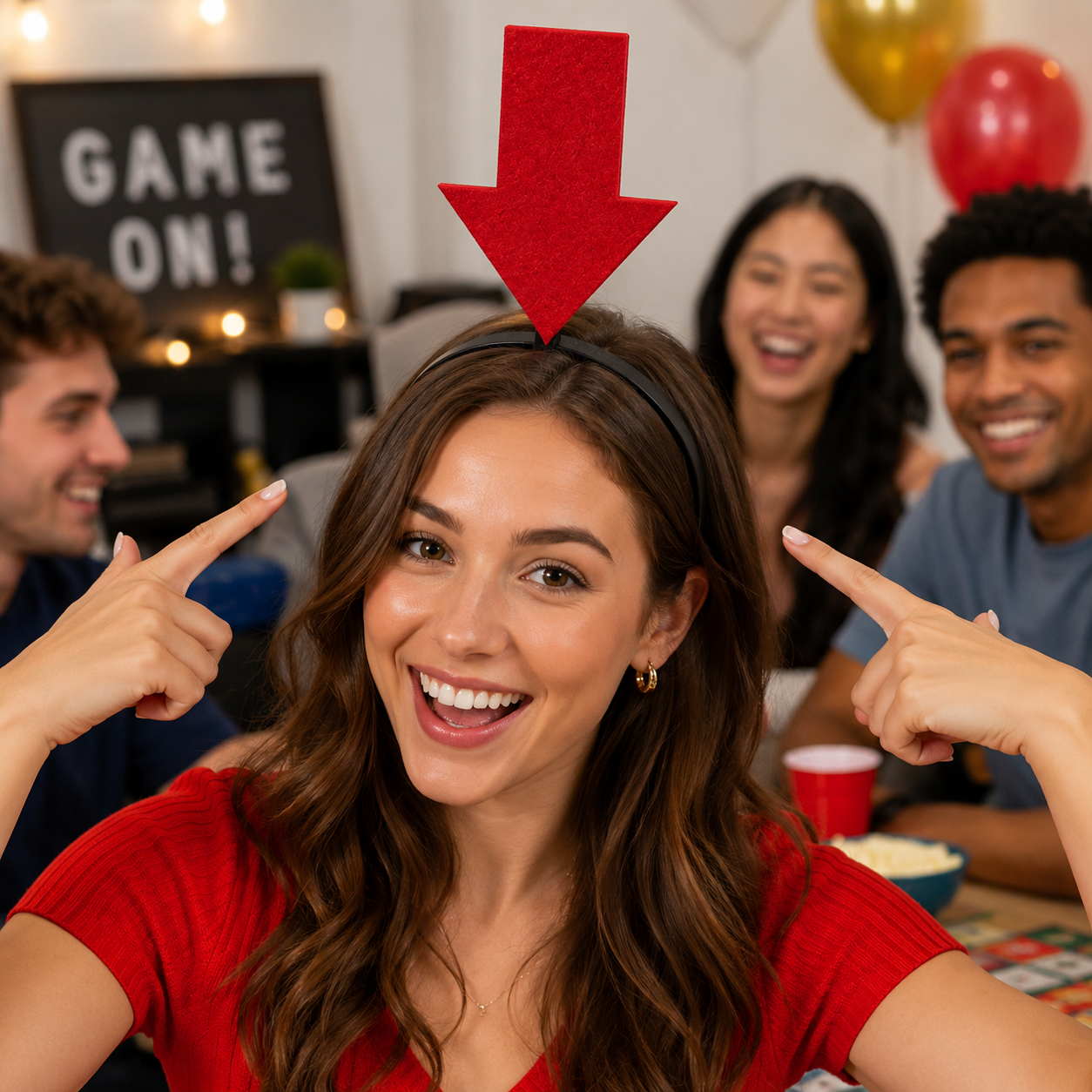Funny Red Arrow Party Headband