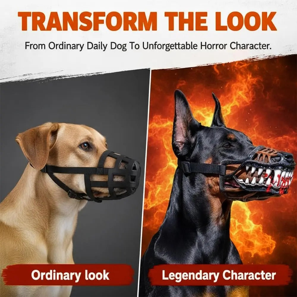 Spooky Dino Dog Muzzle