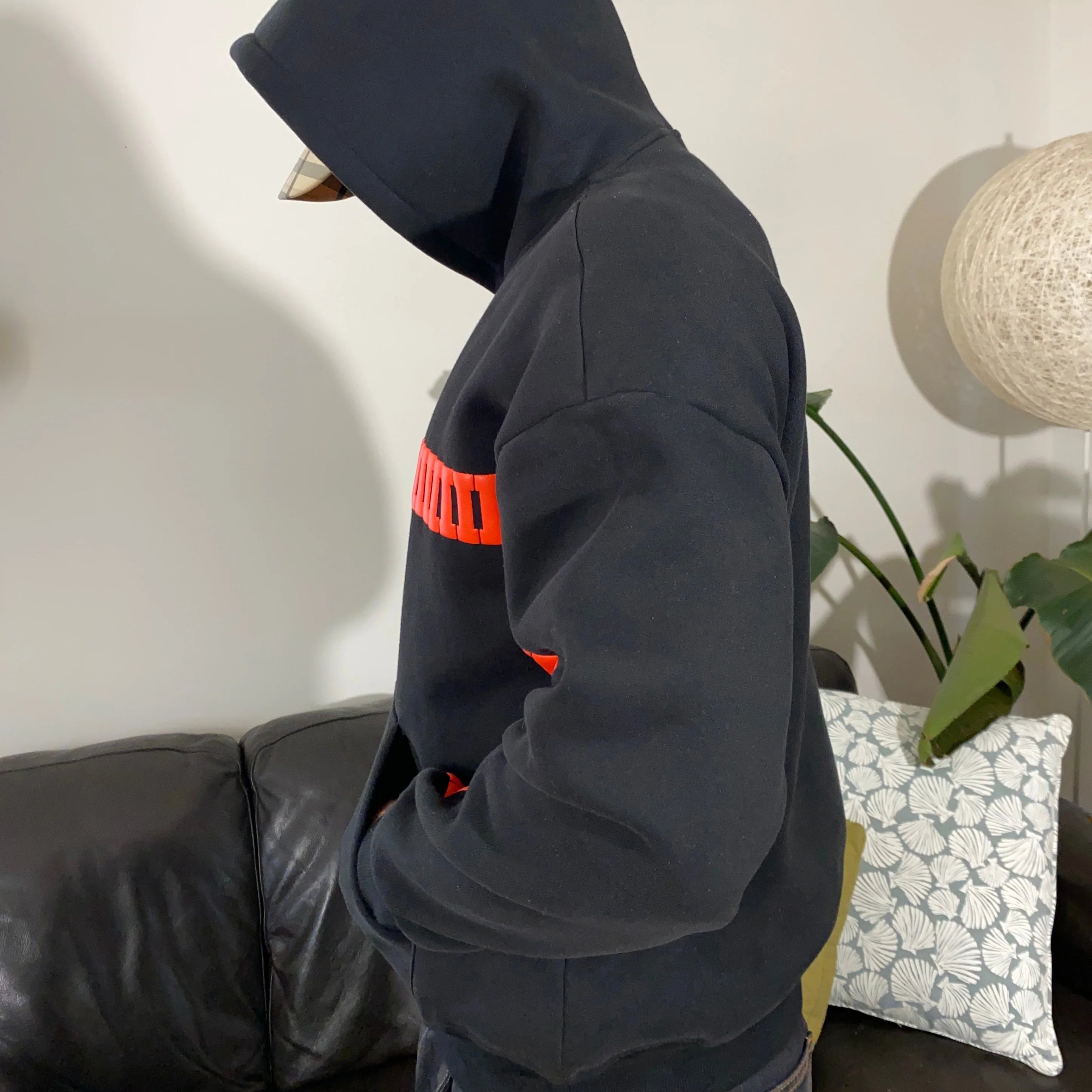 "I LOVE YOU THIS MUCH" Puffy Print Letter Hoodie