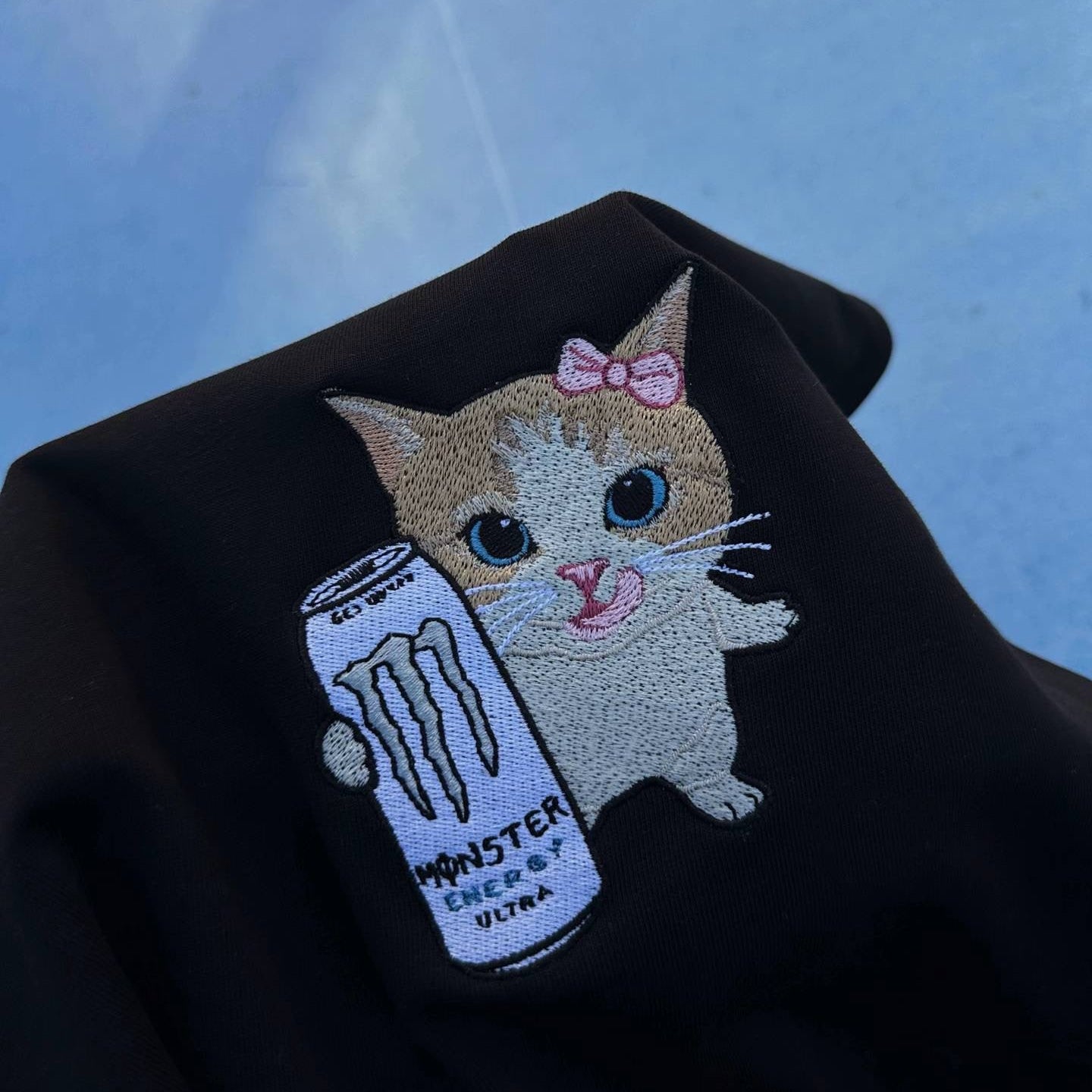 Custom Meowster Energy T-shirt（Black）