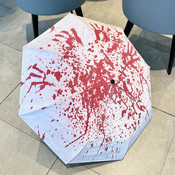 Blood Splatter Color-Changing Umbrella – Water-Activated Horror Effect Parasol