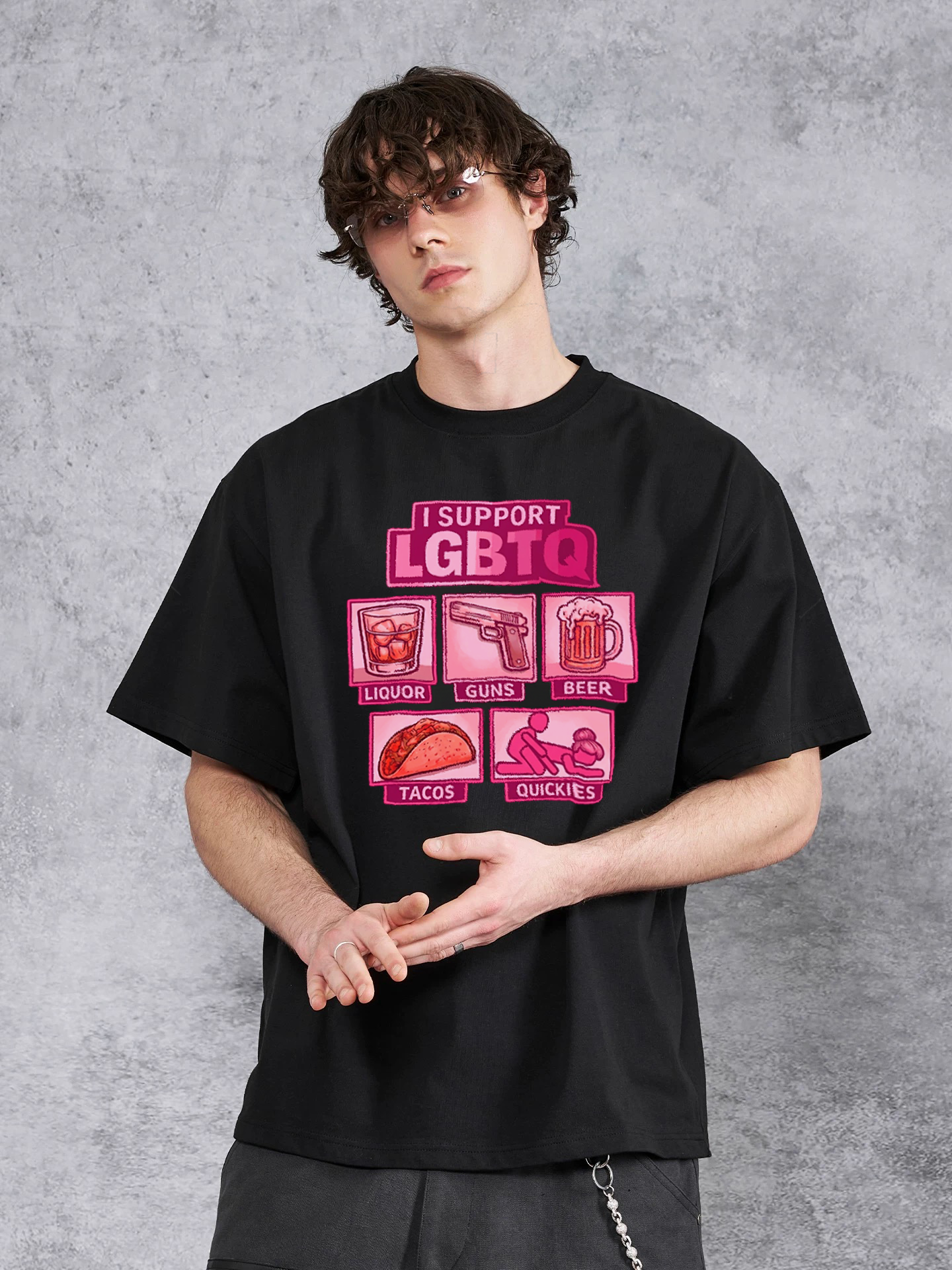 I Support LGBTQ Shirt Funny Meme T-Shirt