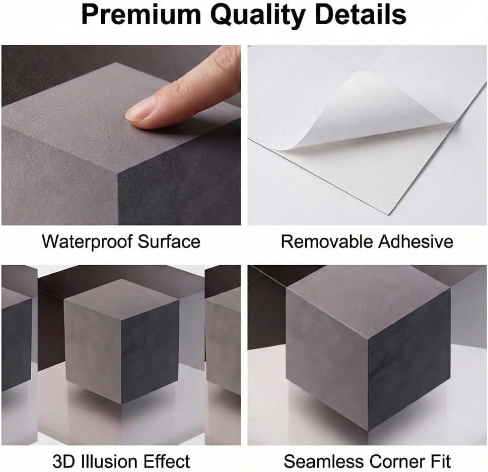 3D Wall Art Optical Illusion Corner Wall Decal