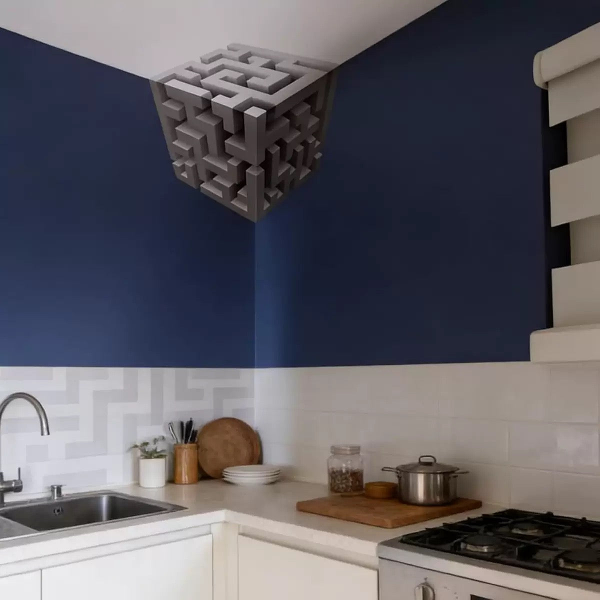 3D Wall Art Optical Illusion Corner Wall Decal