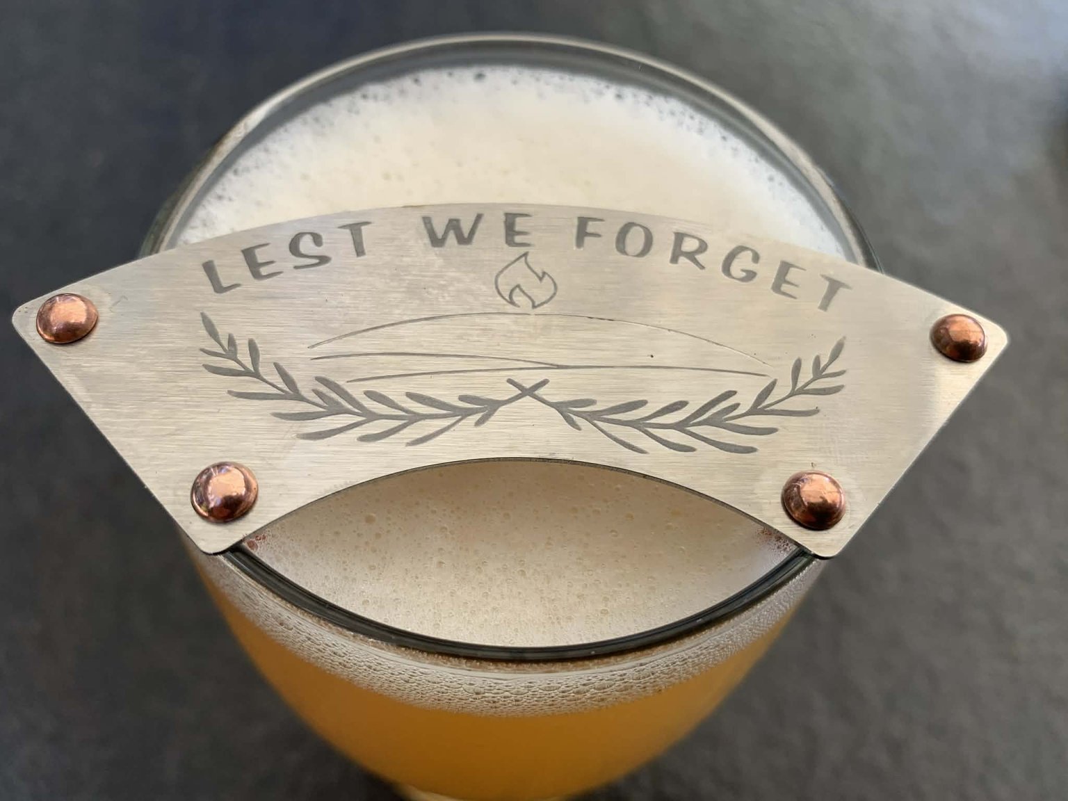 DryStache Stainless Moustache Guard - Lest We Forget - Bush Ranger Moustache Guard Lest We Forget