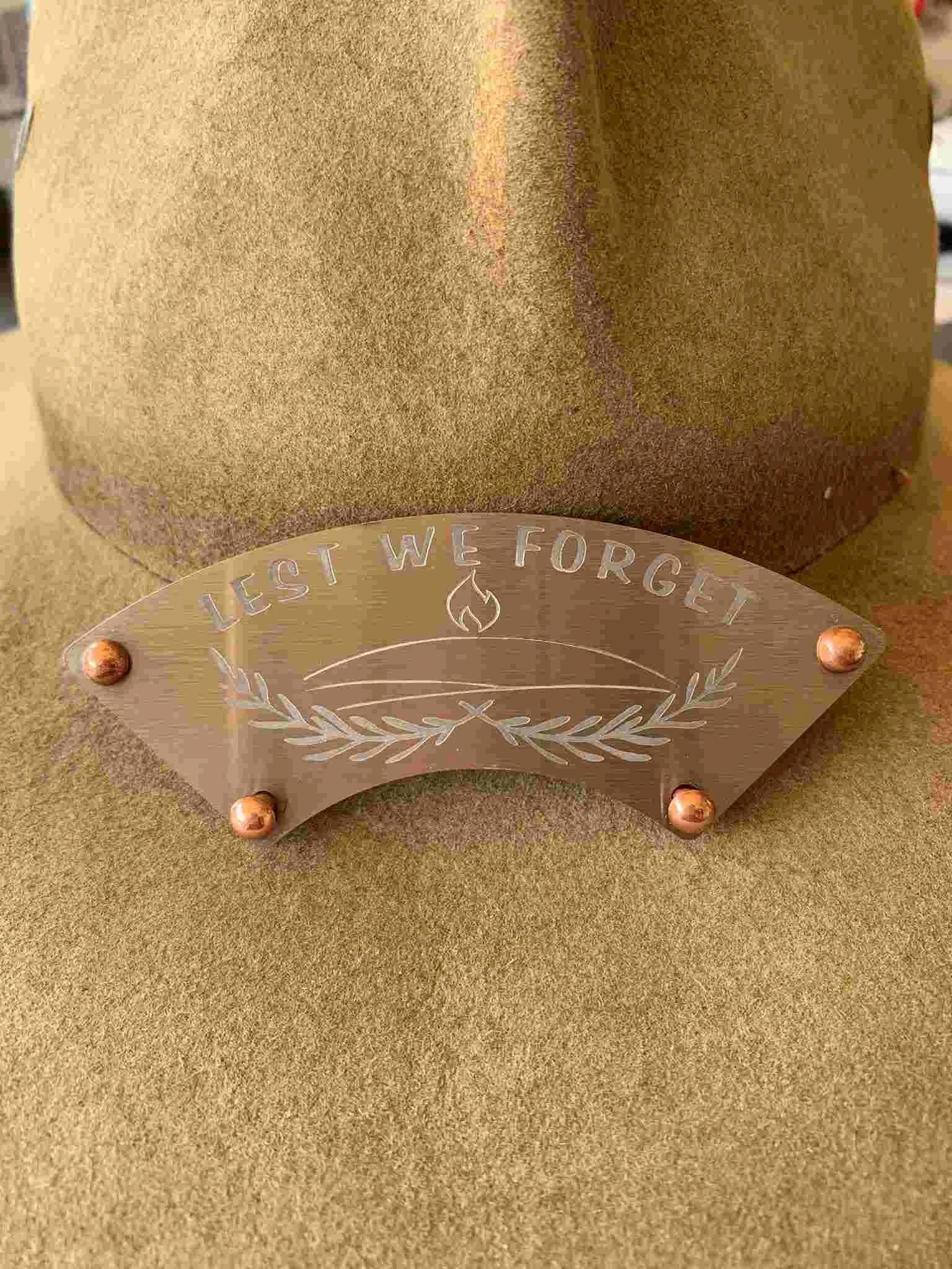 DryStache Stainless Moustache Guard - Lest We Forget - Bush Ranger Moustache Guard Lest We Forget