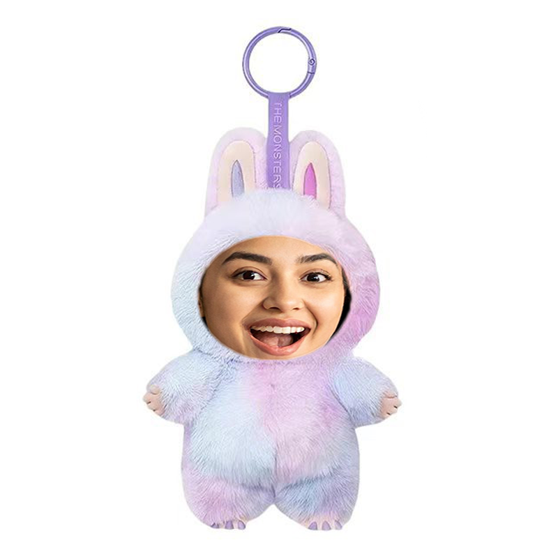 Funny Custom Yebubu Plush Keychain with Your Face (Version 3) – Perfect Gift In Different Colors