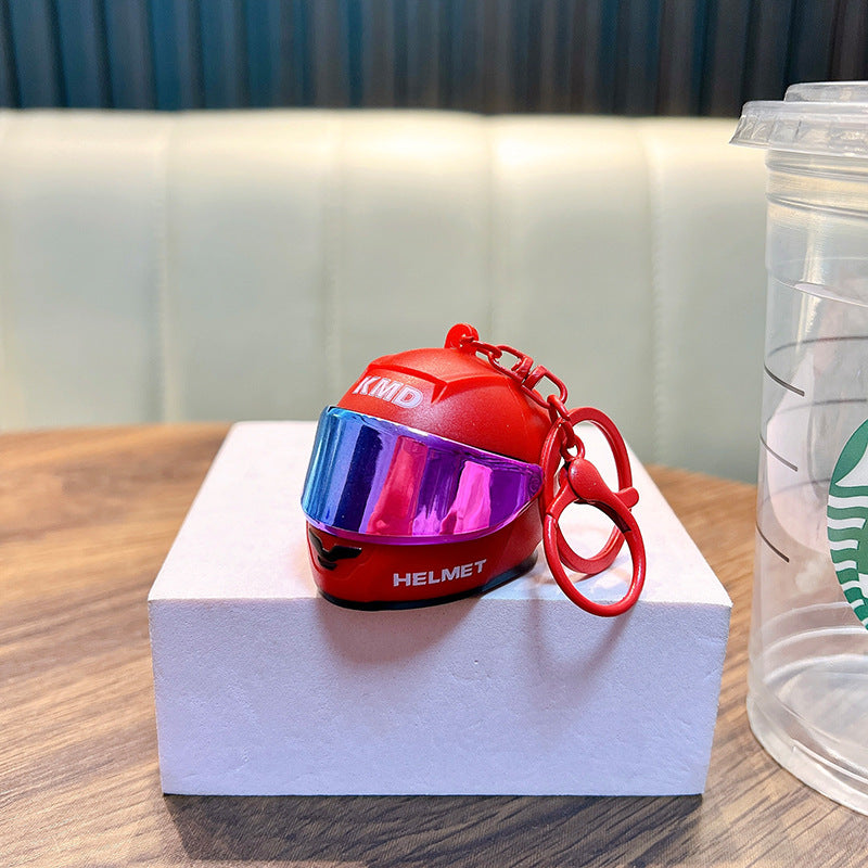 MotoGlow Mini Helmet Keychain LED Red