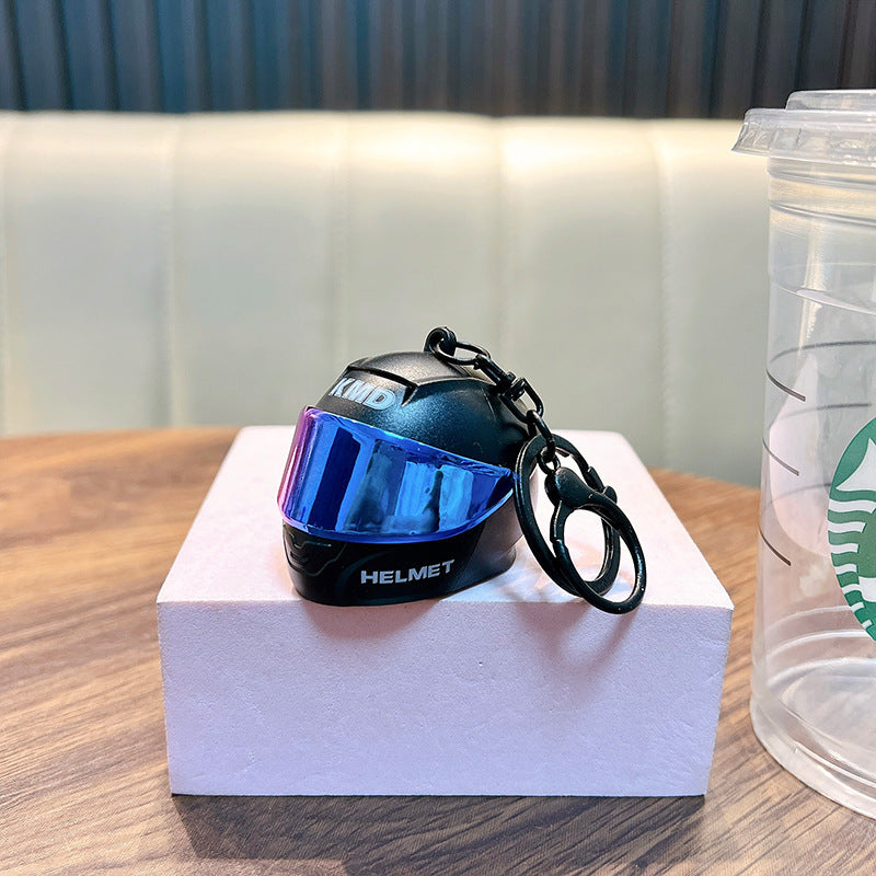 MotoGlow Mini Helmet Keychain LED White