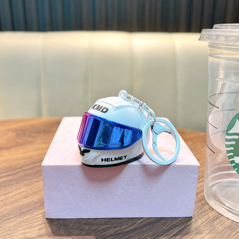MotoGlow Mini Helmet Keychain LED Black