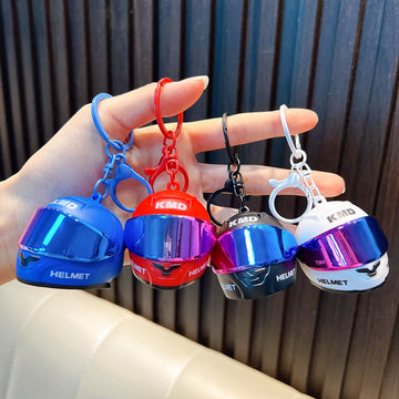 MotoGlow Mini Helmet Keychain White Non-Light