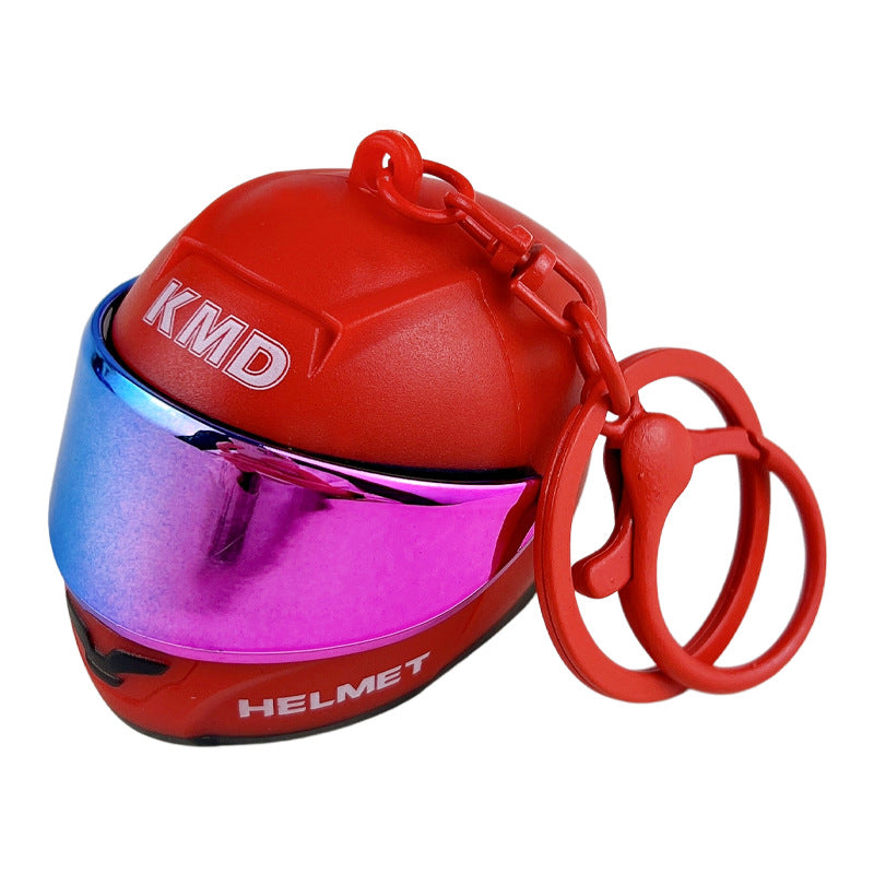 MotoGlow Mini Helmet Keychain Black Non-Light